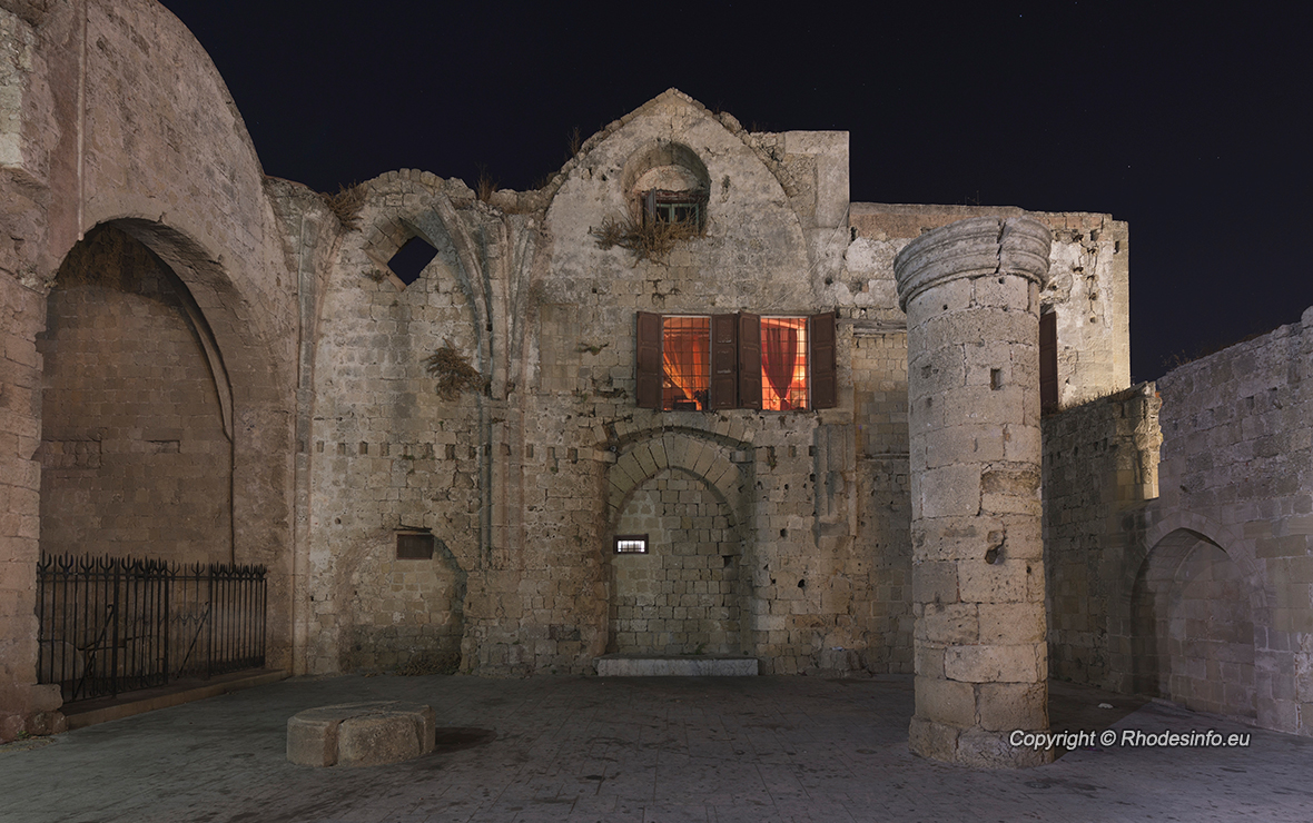 Old Basilica at Ippocratous square of Rhodes island in Greece
