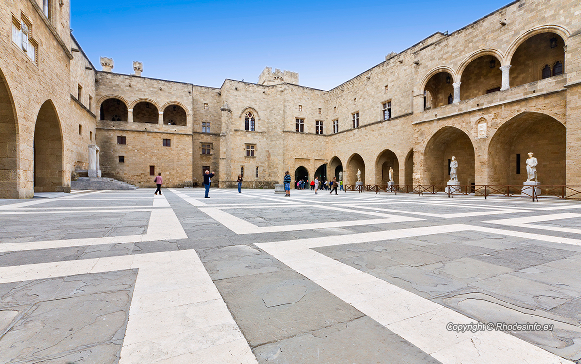 Palace of the Grand Magister at Rhodes island in Greece.
