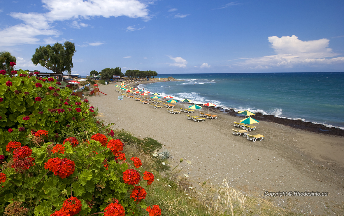 Kamiros (Kameiros) beach in Rhodes, Greece