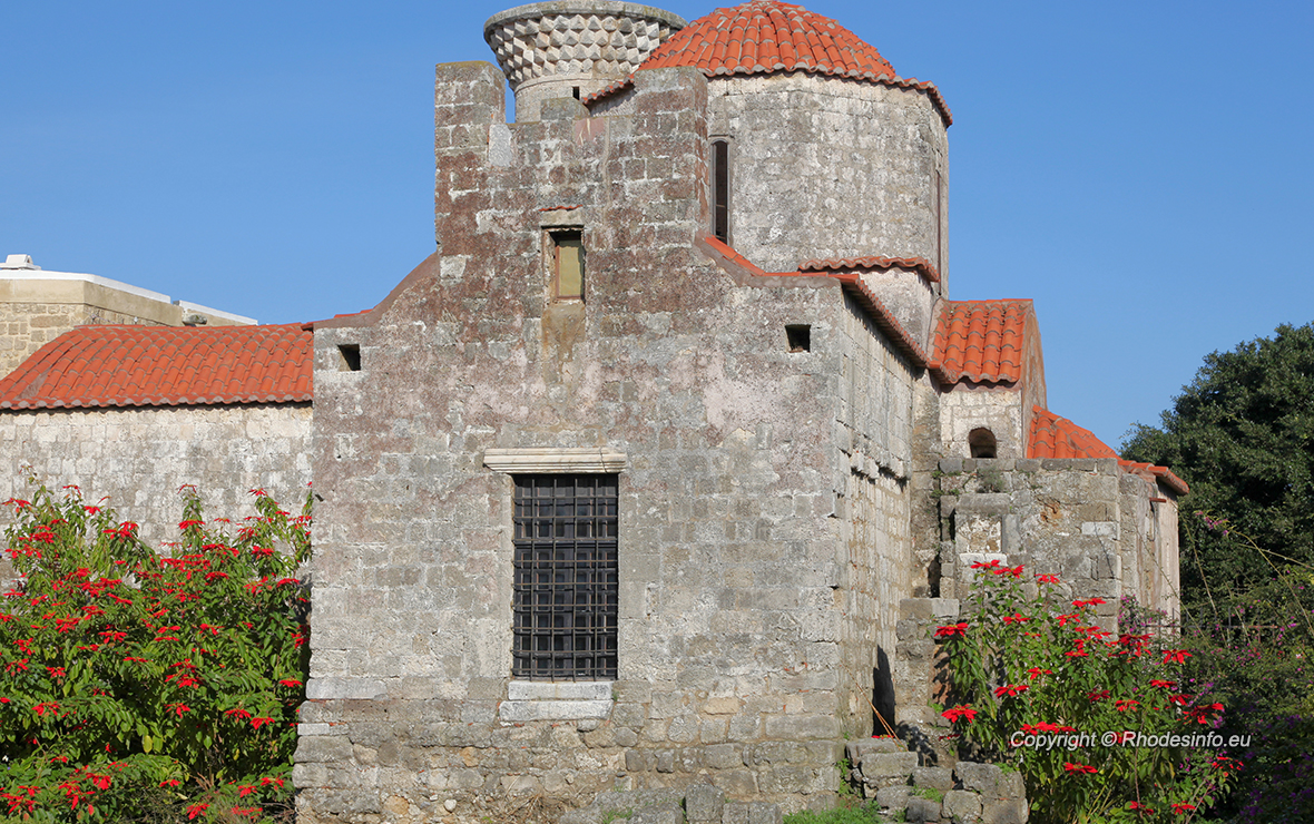 Old church in the old town of Rhodes, Greece