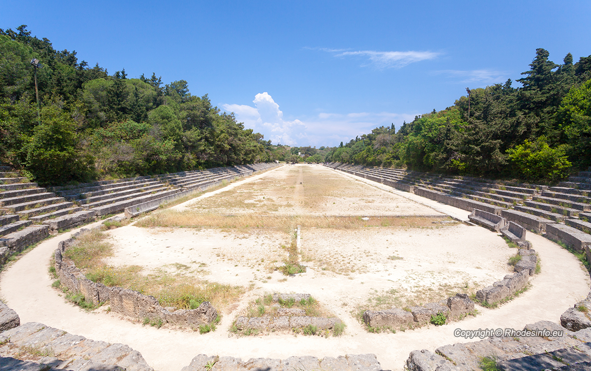 The Stadium at the Acropolis of Rhodes, Rhodes Town Greece