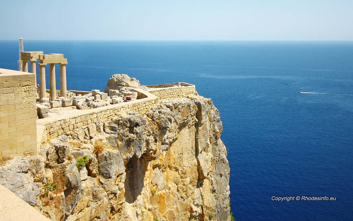 Old Castle in the Lindos town, Rhodes, Greece