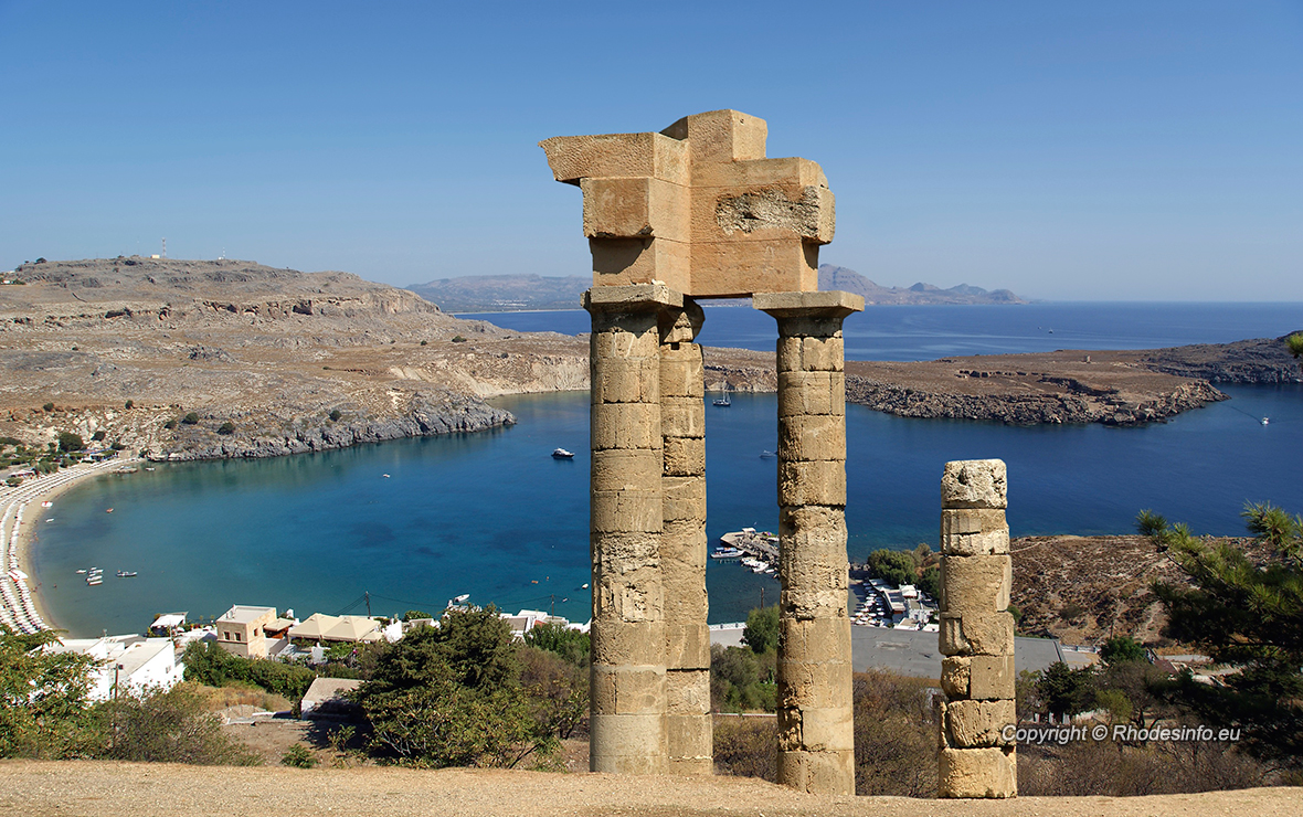 Apollo Temple at the Acropolis of Rhodes, Greece