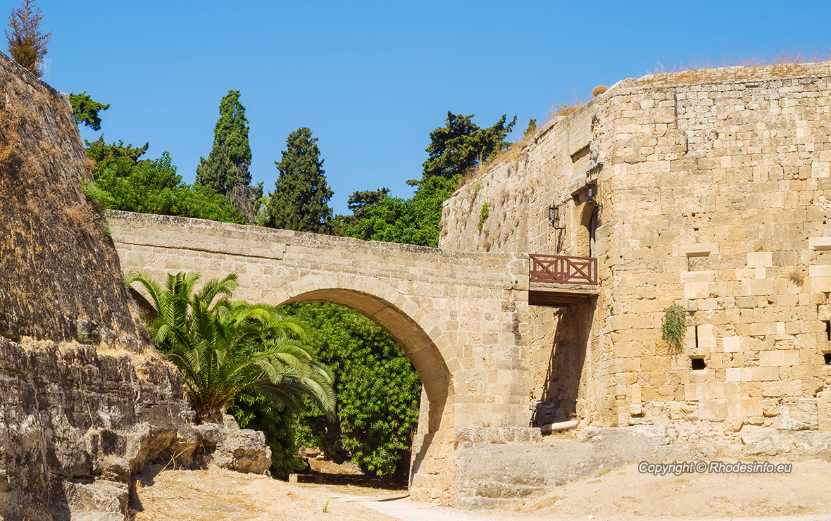 Rhodes old town entrance bridge, Greece