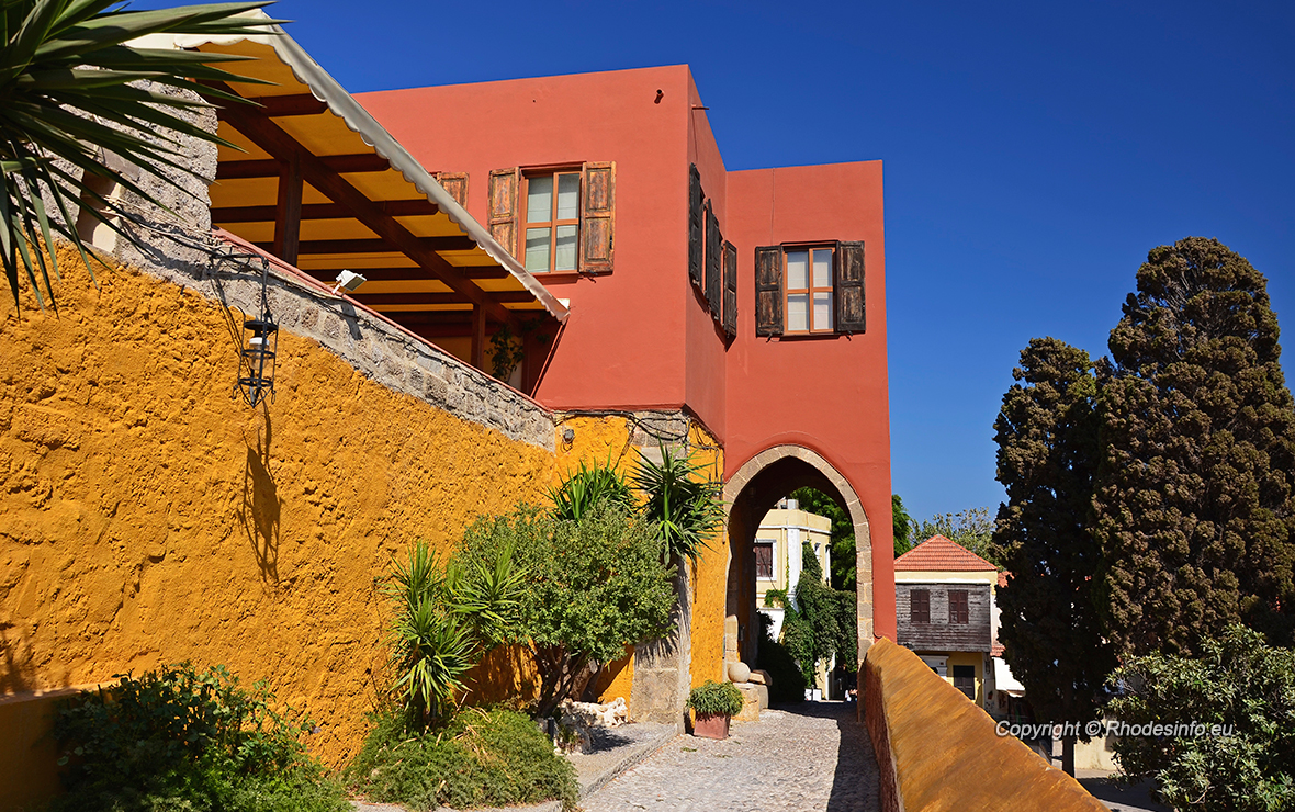 Typical greek street in Rhodes town